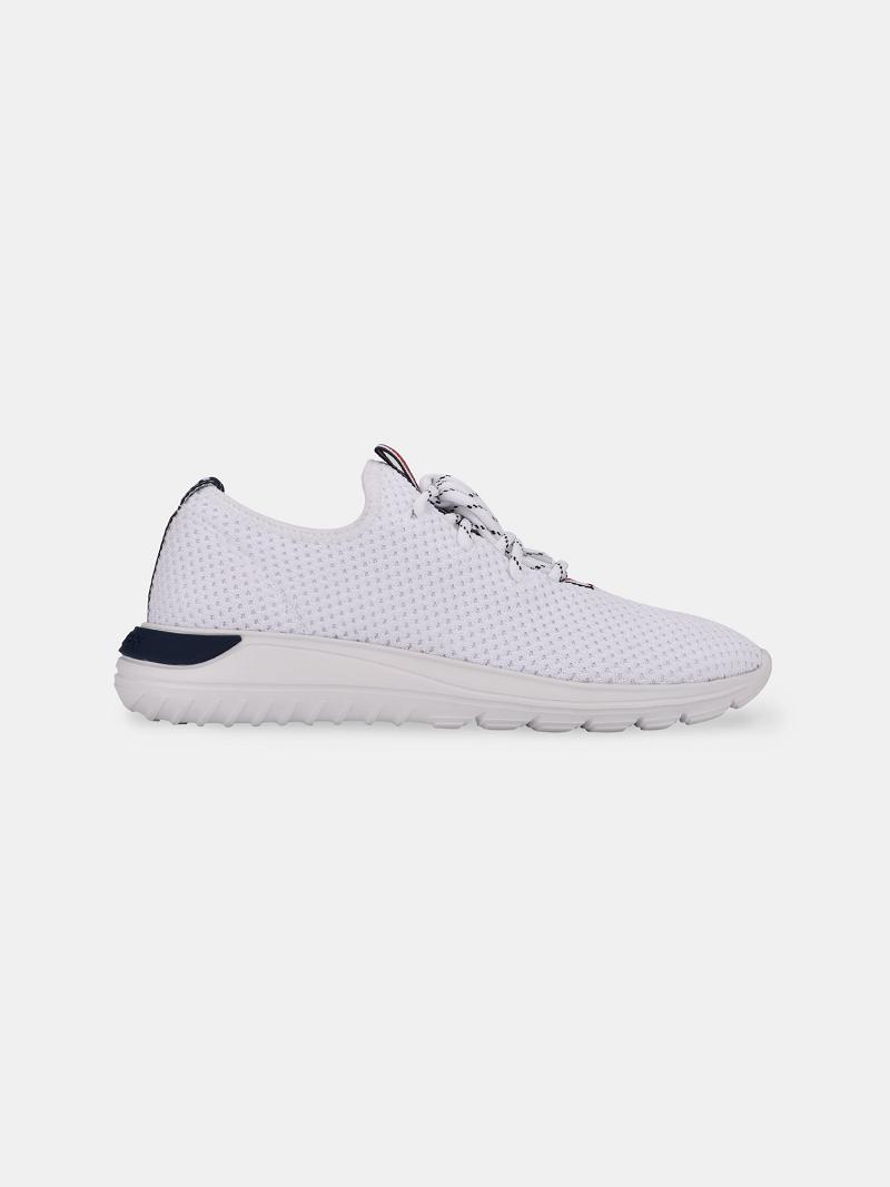 Női Tommy Hilfiger Mesh Stripe Sneaker Fehér | HU 637MQZ